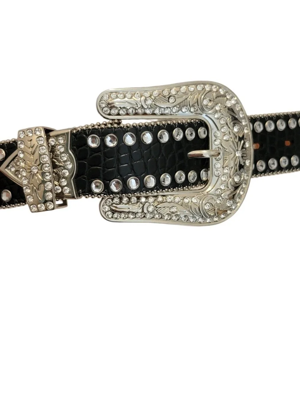 Blazin Roxx Black Leather Rhinestone Concho Western Belt S NWOT